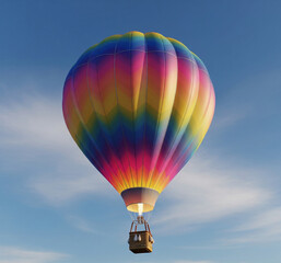 Fototapeta premium Colorful Hot Air Balloon 3D Render