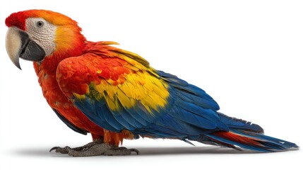 Naklejka premium Colorful parrot profile