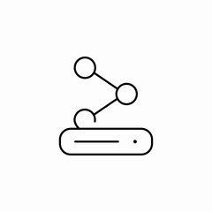 distributed network connection icon sign vector