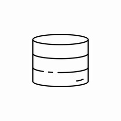 simple database cylinder icon sign vector