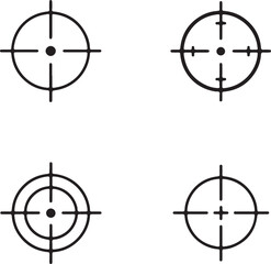Collection of Varied Crosshair Designs Precision Aiming Concepts for Targets in Shooting Sports and Tactical Applications Focus and Accuracy