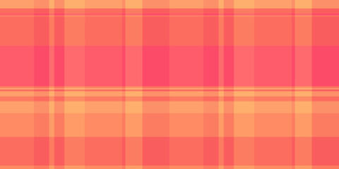 Throw tartan vector fabric, shape texture textile plaid. Rose background check pattern seamless in red and orange colors.
