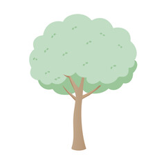 A flat vector illustration of a decorated Christmas tree with ornaments and a star on top, surrounded by gift boxes. Traditional red and green holiday colors, isolated on white background. no text, no