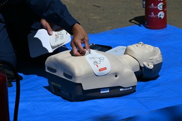Lifesaving training using an AED. It is effective in helping the heart regain normal function by...