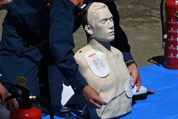 Lifesaving training using an AED. It is effective in helping the heart regain normal function by...