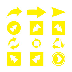Arrow Direction Icons set with Modern flat icons