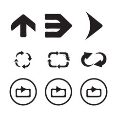 Arrow Direction Icons set with Modern flat icons