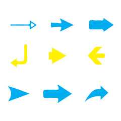 Arrow icons images set for free