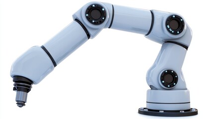 Robotic arm on white background