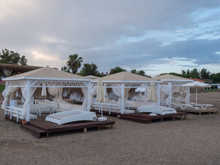 Beach Cabanas at a Seaside Resort