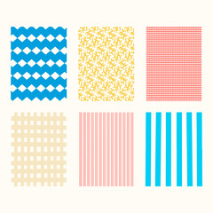 Assortment of Colorful Geometric and Textured Designs