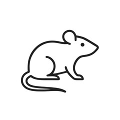 Minimalist Mouse Icon – Black Outline