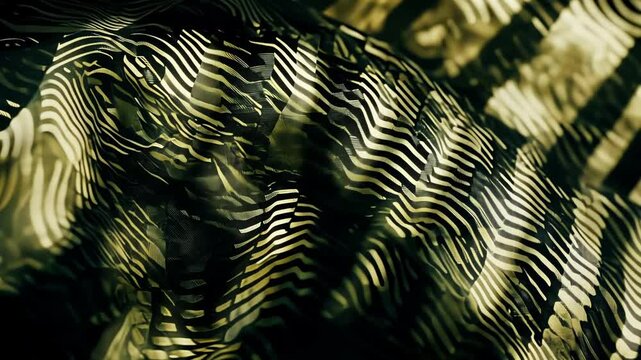 Seamless Fern Leaf Pattern Illustration in Green and Black for Nature Inspired Wallpaper Design