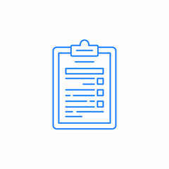 clipboard checklist icon sign vector