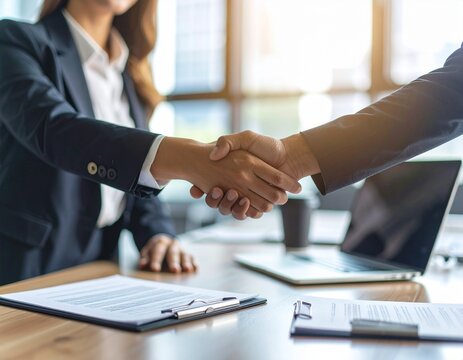Femme et homme travaillant ensemble dans un bureau moderne &ndash; repr&eacute;sentation de l&rsquo;&eacute;quit&eacute; professionnelle