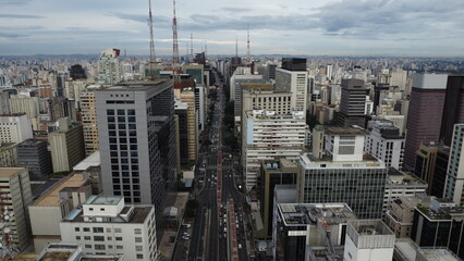 Drone photos in Paulista Avenue, São Paulo