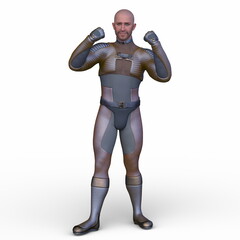 Fototapeta premium サイバーマン 3DCGレンダリング