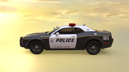 パトカー　3DCGレンダリング © tsuneomp