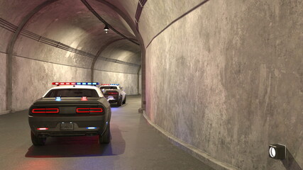 パトカー　3DCGレンダリング © tsuneomp