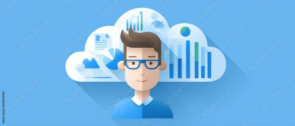 Aufkleber strategic planners analyzing data influence in cloud environment for effective decision making and v