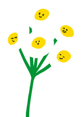 daisy flower drawing illustration isolated