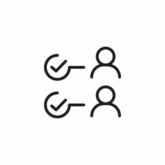 assign users approved icon sign vector