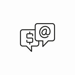 chat email messaging icon sign vector