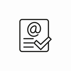 document checkmark verified icon sign vector