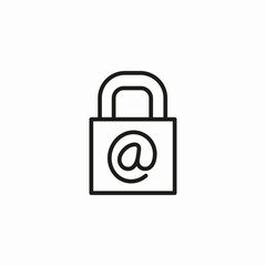 locked email account icon sign vector