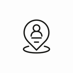 person current location icon sign vector