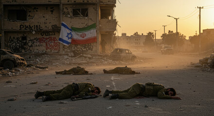 Two countries in war confrontation