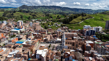 Donmatias, Antioquia, Colombia. June 15, 2025. It is a municipality with a cold climate,...