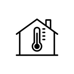 Black and White Line Art  house icon vector illustration