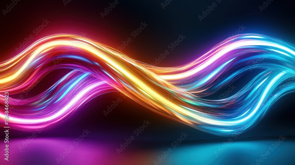 Aufkleber a dynamic display of swirling colorful lights creates a captivating visual effect, symbolizing energ