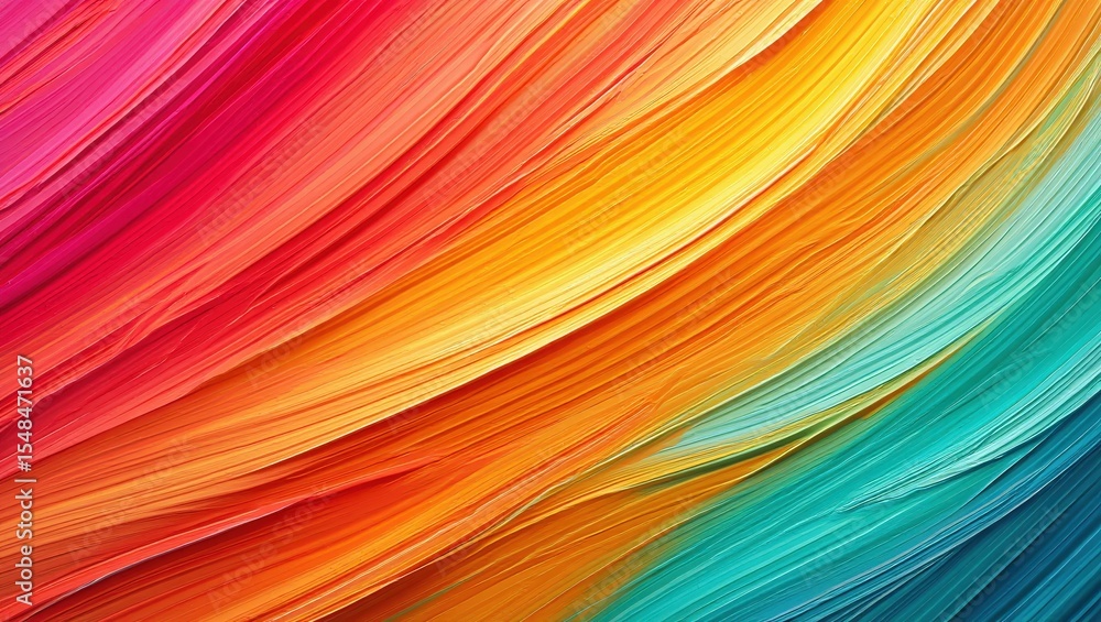 Poster smooth brushstrokes of vibrant colors blending together create a dynamic and visually captivating ab