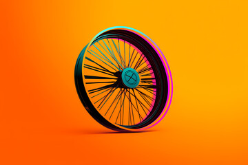 Wheel with arrows in a cyclical design, vector logo with process and continuity using green and gray, incorporating motion lines