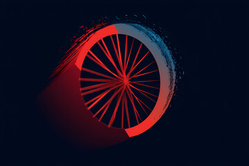 Wheel with arrows in a cyclical design, vector logo with process and continuity using green and gray, incorporating motion lines