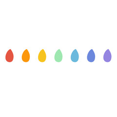 easter eggs on white background Rainbow Fantasy