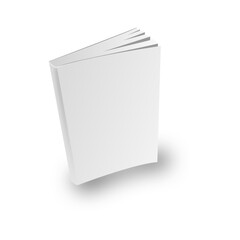 blank white book mockup