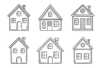 Minimalist House Icon Set – Modern Home Symbols in Variety