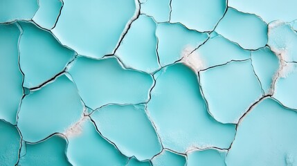 An abstract art piece showcasing a stunning cracked blue surface, representing imperfection and beauty, highlighting the interplay between texture and color in art.