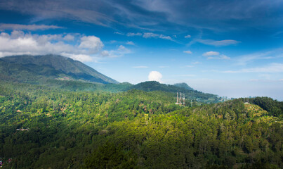 mountain landscape with blue sky
