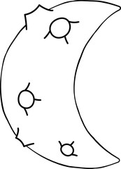 Moon minimalist doodle