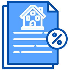 Property blue color icon. Simple vector icon design in blue color style. Editable vector format