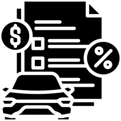 Collateral gylph icon. Simple vector icon design in gylph style. Editable vector format