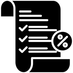 To do list gylph icon. Simple vector icon design in gylph style. Editable vector format