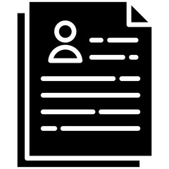 Personal information gylph icon. Simple vector icon design in gylph style. Editable vector format