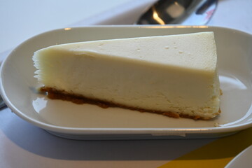 cheesecake on a white plate
