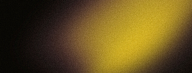 Golden grainy background, glowing yellow gold spotlight on dark brown black backdrop, noise texture effect banner poster header design