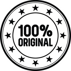 100 percent original guarantee stamp graphic